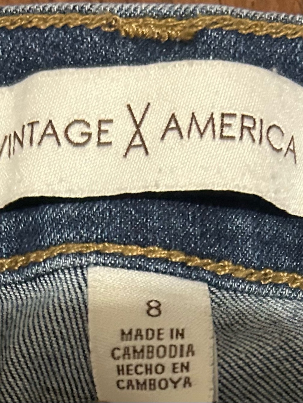 Vintage America Medium Blue Flare Jeans (inseam 30”) - Picture 3 of 3